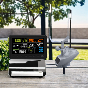 AW006 Wi-Fi приложение Метеостанция красочный внутренний/наружный ЖК-Регистратор температуры гигрометр домашнего использования - Product Image 4