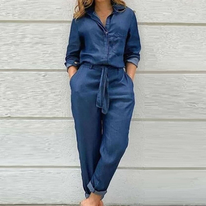 <span class=keywords><strong>Tuta</strong></span> da <span class=keywords><strong>donna</strong></span> in Denim blu elasticizzato da <span class=keywords><strong>donna</strong></span> di alta qualità a buon mercato <span class=keywords><strong>tuta</strong></span> da <span class=keywords><strong>donna</strong></span> - Product Image 2