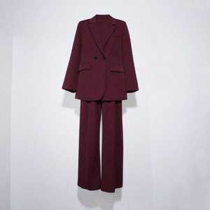 Abito Casual a maniche lunghe da <span class=keywords><strong>donna</strong></span>, giacca <span class=keywords><strong>e</strong></span> pantaloni, nuovo abito a due pezzi con motivo personalità alla caviglia - Product Image 3