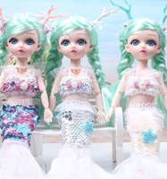 Poupée de mode sirène princesse Haoxuan à succès, thème musical, mini-jouet en plastique 15-30cm, cheveux personnalisables