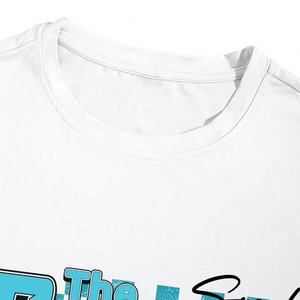 Conjunto de Camiseta y Pantalones Cortos con Estampado Gráfico Personalizado, Estilo Urbano, Corte Holgado, Estilo Hip Hop, Camiseta Deportiva con Estampado de Letras - Product Image 3