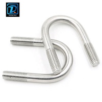 Boulon en U à tête plate en acier inoxydable 304 316L, finition brute, robuste, pour la fixation de tuyaux et de machines