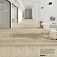 Dalton Tyndall Bandes de moquette de bureau en peluche florale tuftée, style luxe léger, usage commercial, polyester ignifuge B1