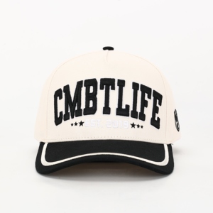 Gorra de Béisbol de Alta Calidad de 5 Paneles, Color Blanco Hueso, Personalizable, Tela de Sarga de Algodón, Visera Curva, Bordado 3D, Estilo Común - Product Image 2