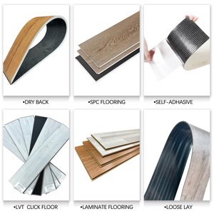 Autocollant de sol en bois grainé d'usine, auto-<span class=keywords><strong>adhésif</strong></span>/sur support sec/pose libre/clic, imperméable, LVT, à peler et à coller - Product Image 6