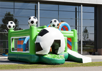 Château gonflable de football pour enfants avec toboggan, équipement de parc d'attractions, Pasta BC-054, garantie de 3 ans, personnalisable