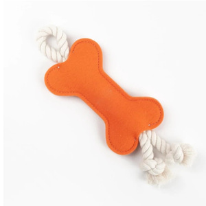 Cheap Price <b>Felt</b> Dog Bone With Cotton Rope Durable Dog Chew Toys Outdoor Pets Dog Toy for Training - Product Image 1