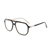 Lunettes à monture en acétate les plus populaires Monture optique pour femmes Lunettes arc-en-ciel à double pont