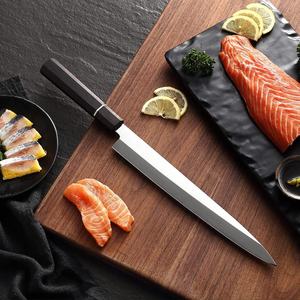 มีดซาซิมิปลาแซลมอน ยันากิ 10 นิ้ว คุณภาพสูง พรีเมียม สไตล์ญี่ปุ่น ผลิตจากเหล็ก VG10 พร้อมด้ามไม้มะเกลือ - Product Image 2