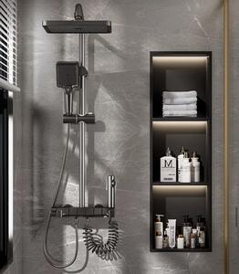 Niche murale de salle de bain en acier inoxydable au design élégant, longue niche de douche encastrée, étagère, prix usine OEM - Product Image 5