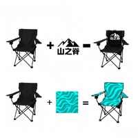 Chaise de camping et de pêche professionnelle robuste en tissu Oxford avec dossier et accoudoirs métalliques, personnalisable avec logo, vente en gros directe usine