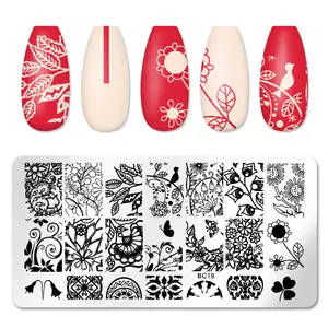 TSZS 2023 DIY Metal Stamping Polish Plates Hot Nail Art Stamp Stamping Plate Spring Style Stamping Plates For Beauty Nails