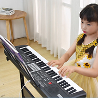 Órgano Electrónico de 61 Teclas para Niñas, Teclado Musical Portátil de Plástico, Juguete Instrumento Musical para Niños