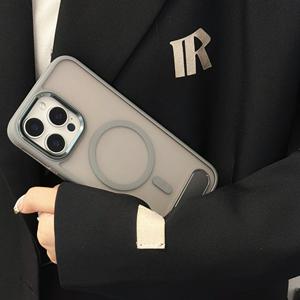 Custodia Magnetica Opaca per <span class=keywords><strong>iPhone</strong></span> 16 Pro Max 15 14 13 12 11 <span class=keywords><strong>con</strong></span> Supporto Invisibile in Fibra di Carbonio - Product Image 4