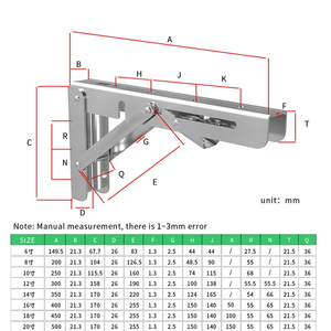 90 Degree Self Locking Folding <b>Triangle</b> <b>Bracket</b> iron Wall Mounted Space Saving For Table Leg <b>Shelf</b> Hardware - Product Image 3