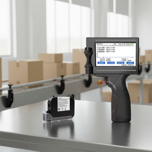 Imprimante jet d'encre industrielle pour le codage de dates, haute résolution 600 dpi, pour l'emballage alimentaire, des boissons, des câbles et des métaux - Product Image 1