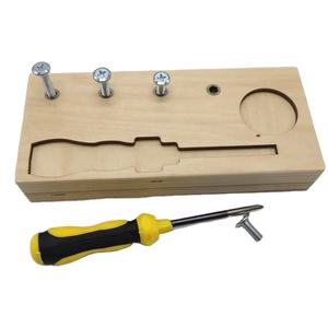 Jeu <span class=keywords><strong>de</strong></span> vis pour enfants, jouet éducatif Montessori, boîte à outils, tournevis, apprentissage précoce des enfants - Product Image 1