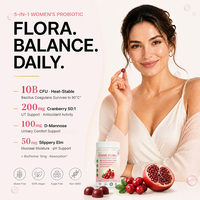 Gummies Probiotiques pour la Santé Vaginale – Équilibre du pH Féminin, 10 Milliards de CFU, Extrait de Canneberge, D-Mannose, Soutien des Voies Urinaires – 60 Unités