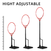 Entraîneur professionnel de basketball en métal pour le passage et le tir, avec panier en acier réglable en hauteur (2m) pour un entraînement de réaction durable en extérieur