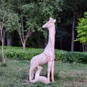 Escultura de Jirafa de Mármol Decorativa para Jardín Exterior, Tallada a Mano, Estilo Tongmei Moderno, Tamaño Personalizado - Product Image 3