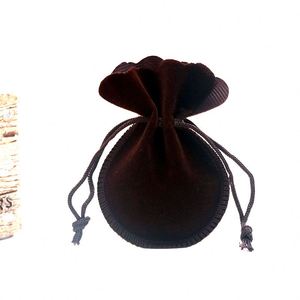 Sac à bijoux en velours de haute qualité avec cordon de serrage pour montres et colliers, vente en gros, logo personnalisé imprimé, pochette de rangement pour bijoux - Product Image 2