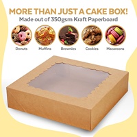 Gift Kraft Drawer French Fries Takeaway Food Cookies Corrugated Paper Box Packaging with Window