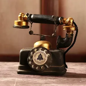 Escultura de Resina Antigua, Adorno de Teléfono Vintage, Decoración de Teléfono Clásico Retro <span class=keywords><strong>para</strong></span> Oficina, Dormitorio, Estudio - Product Image 2