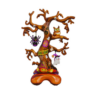 Globos de Aluminio de Halloween con Forma de Árbol Espeluznante, <span class=keywords><strong>Castillo</strong></span> Encantado, Fantasma y Calabaza, Decoraciones para Fiestas - Product Image 4