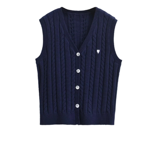 Runwaylover 2614 <strong>Sleeveless</strong> 2024 <strong>Ladies</strong> Retro Knitted <strong>Cardigan</strong> - Product Image 2