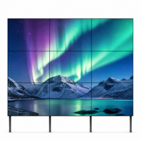 Mur vidéo LCD 55 pouces avec cadre de 3,5 mm, écran FHD 1080P pour salle de contrôle de surveillance de sécurité