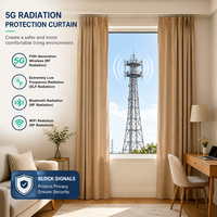 Tissu Faraday en tricot tissé personnalisé, MOQ 1 pièce, fibre conductrice bloquant la 5G, protection anti-ondes électromagnétiques RFID, anti-radiation, pour hôpital