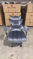 Chaise de jeu ergonomique Yazhi avec support lombaire, en cuir PU, pivotante, avec structure en acier inoxydable