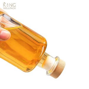 Venta al por mayor de lujo personalizado 100mL 250ml 375ml 500ml Vodka Spirits <span class=keywords><strong>Gin</strong></span> Ron Tequila vacío claro licor botella de copa de vino con corcho - Product Image 4