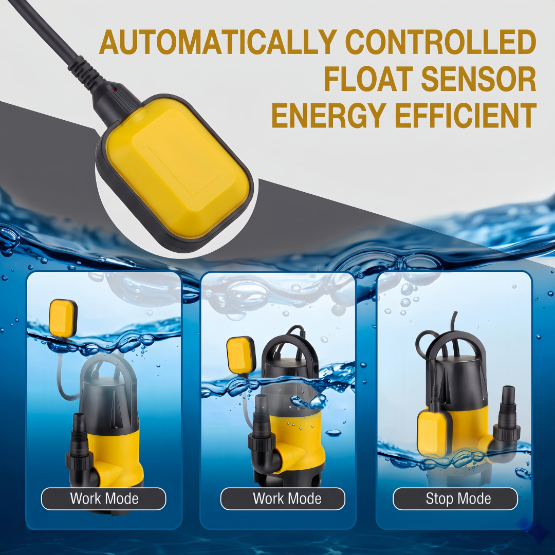 400w 7500L/h Plastic Shell Drainage Electric Garden Submersible Sump Pump for Dirty Water With Automatic Float Switch · image 9