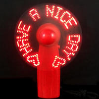 Mini ventilateur LED portable avec affichage de messages personnalisés pour fêtes, anniversaires, publicité, ventilateurs électriques portatifs mini LED