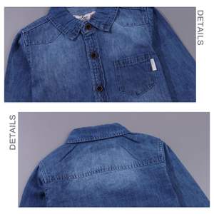 <span class=keywords><strong>Chemise</strong></span> à manches longues pour garçons <span class=keywords><strong>Chemise</strong></span> décontractée pour enfants avec poche à revers d'automne <span class=keywords><strong>Chemise</strong></span> <span class=keywords><strong>en</strong></span> <span class=keywords><strong>jean</strong></span> pour garçons - Product Image 5