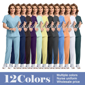 2025 personnalisé femmes extensible uniforme d'allaitement ajustement vêtements médicaux gommages uniformes ensembles Anti-rides taille bande infirmière pour femme - Product Image 6