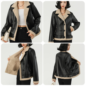 Ajouter un <span class=keywords><strong>manteau</strong></span> en <span class=keywords><strong>cuir</strong></span> épais polaire femmes nouvelle veste en <span class=keywords><strong>cuir</strong></span> d'hiver pour femmes fourrure PU un <span class=keywords><strong>manteau</strong></span> en <span class=keywords><strong>cuir</strong></span> <span class=keywords><strong>femme</strong></span> - Product Image 4