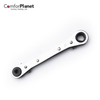 Offre Spéciale 3/16 ", 1/4" AC Outil de service Clé à cliquet pour CT-122 de réfrigération CVC Tube de cuivre Clé à cliquet en acier au carbone