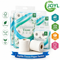 Rouleau de papier hygiénique en bambou biodégradable, rouleau de papier toilette doux, fabriqué en gros