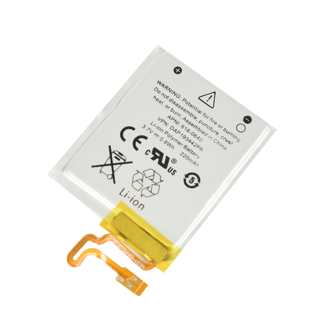 3.7V Li-ion Battery 616-0639 0640 220mAh for iPod Nano 7th Gen Nano7 Generation Rechargeable in Stock