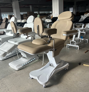 Electric Massage <b>Table</b> PU Leather Modern Design Built-In Headrest 3 Motor Metal Frame Commercial Salon <b>Height</b> <b>Adjustable</b> - Product Image 2