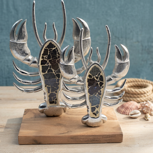 Jaffs Exports JE875 Escultura de Cangrejo de Aluminio, Figura Metálica Hecha a Mano, Ecológica, Duradera, Decoración Artística Moderna para Mesa - Product Image 2