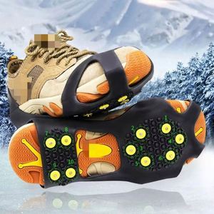 Crampons à glace antidérapants en caoutchouc et acier inoxydable à 5/8/10 dents, pointes de traction pour la randonnée, la marche sur neige et les sports d'hiver - Product Image 4
