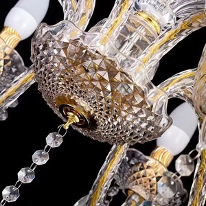 Acrylic <b>Crystal</b> <b>Chandelier</b> 6 Head Round LED <b>Light</b> Source Wedding Stage Decoration Props - Product Image 1