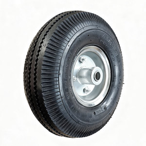 PR1003 Roue pneumatique en caoutchouc 10X3.00-4, pneu gonflable 10 pouces 3.00-4, jante en acier, trou d'axe 3/4 pouces, pièce pour chariot de jardin et chariot à main - Product Image 3