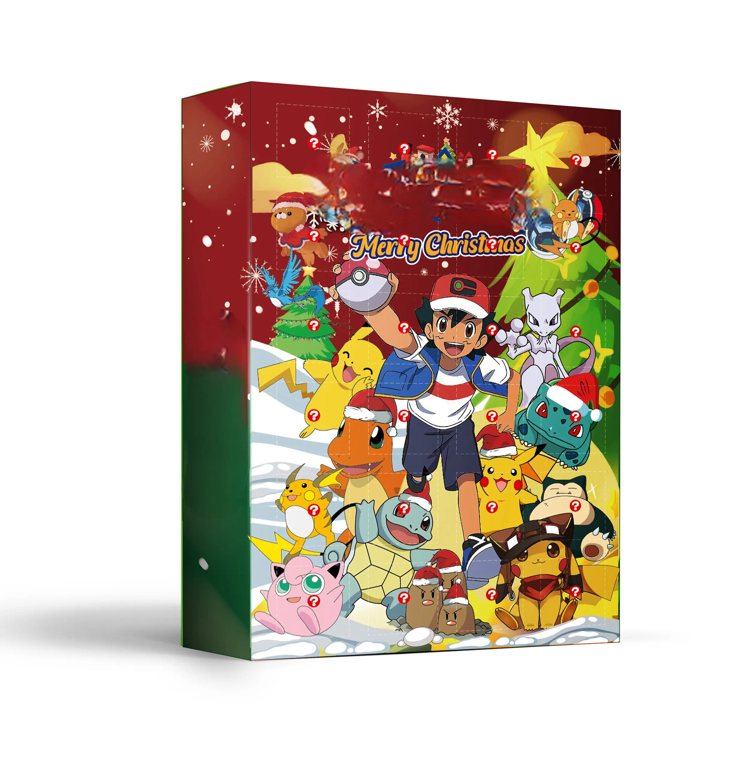 Calendriers de l'avent 24 pièces Poke mon boîte aveugle de Noël Poke mon boîte de calendrier de Noël Anime pika chu boîtes mystères pour enfants enfant