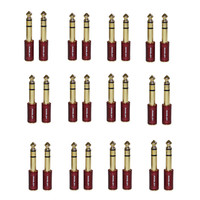 Adaptateur audio stéréo plaqué or 6.35TRS mâle vers 3.5mm femelle pour câble guitare Prise audio TRS