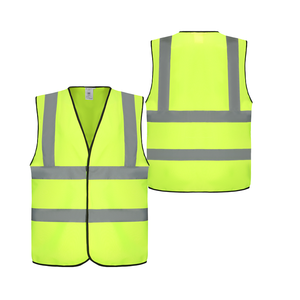 Áo phản quang an toàn cấp <span class=keywords><strong>2</strong></span> đạt chứng nhận CE, có logo tùy chỉnh, băng phản quang 5cm, khóa kéo - Product Image 2