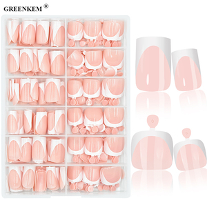 312 <span class=keywords><strong>Uñas</strong></span> Postizas Francesas de Varios Colores al por Mayor, Puntas de <span class=keywords><strong>Uñas</strong></span> Nude <span class=keywords><strong>para</strong></span> <span class=keywords><strong>Manos</strong></span> <span class=keywords><strong>y</strong></span> <span class=keywords><strong>Pies</strong></span>, Juego de Puntas Artificiales de Cobertura Completa - Product Image 5
